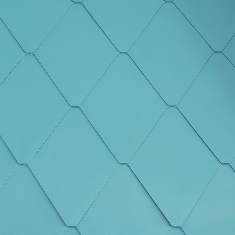 Aluminium magnesium mangan komposit berlian ubin atap logam berbentuk